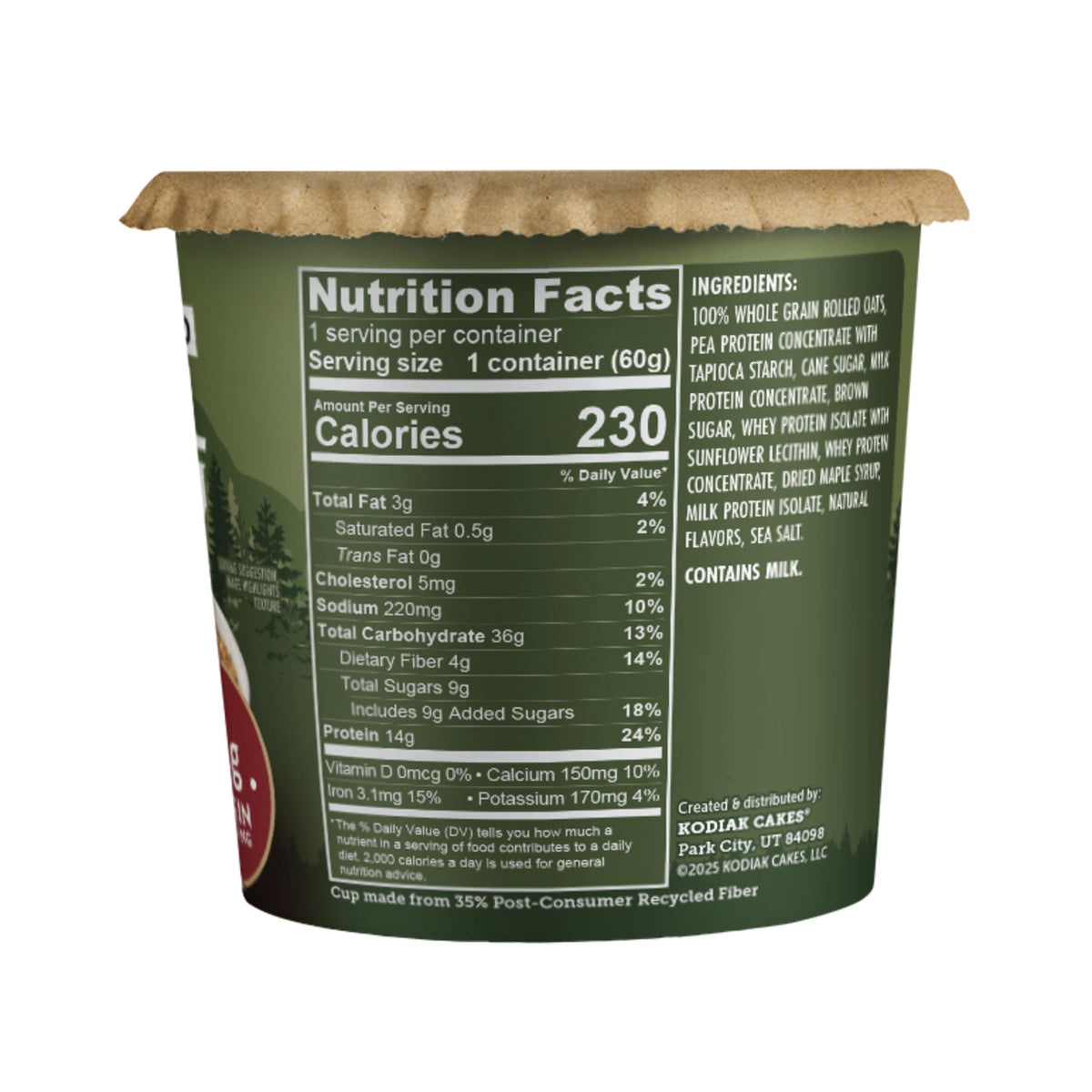 Instant Protein Maple & Brown Sugar Oatmeal, 2.12oz (Pack of 12) H5833
