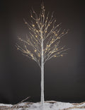 8FT 132 LED Birch Tree Warm White J61315