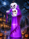 12FT Halloween Inflatables Outdoor Pumpkin Ghost Wizard H255