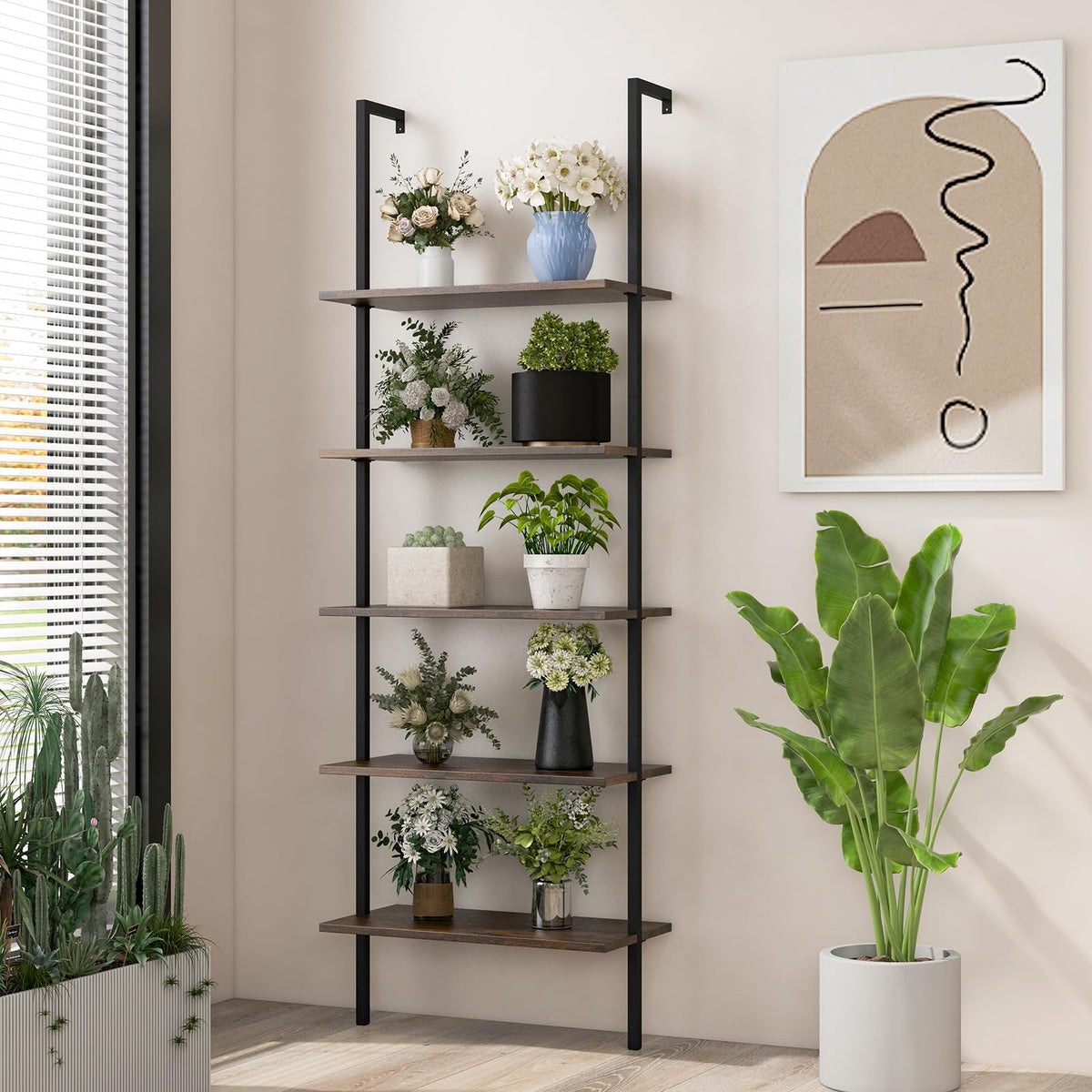 5-Tier Wall Mounted Bookshelf P90664