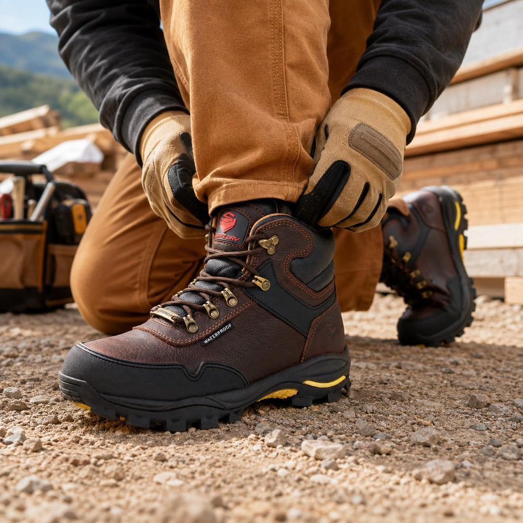 6 Inch Waterproof Leather Work Boots K49254