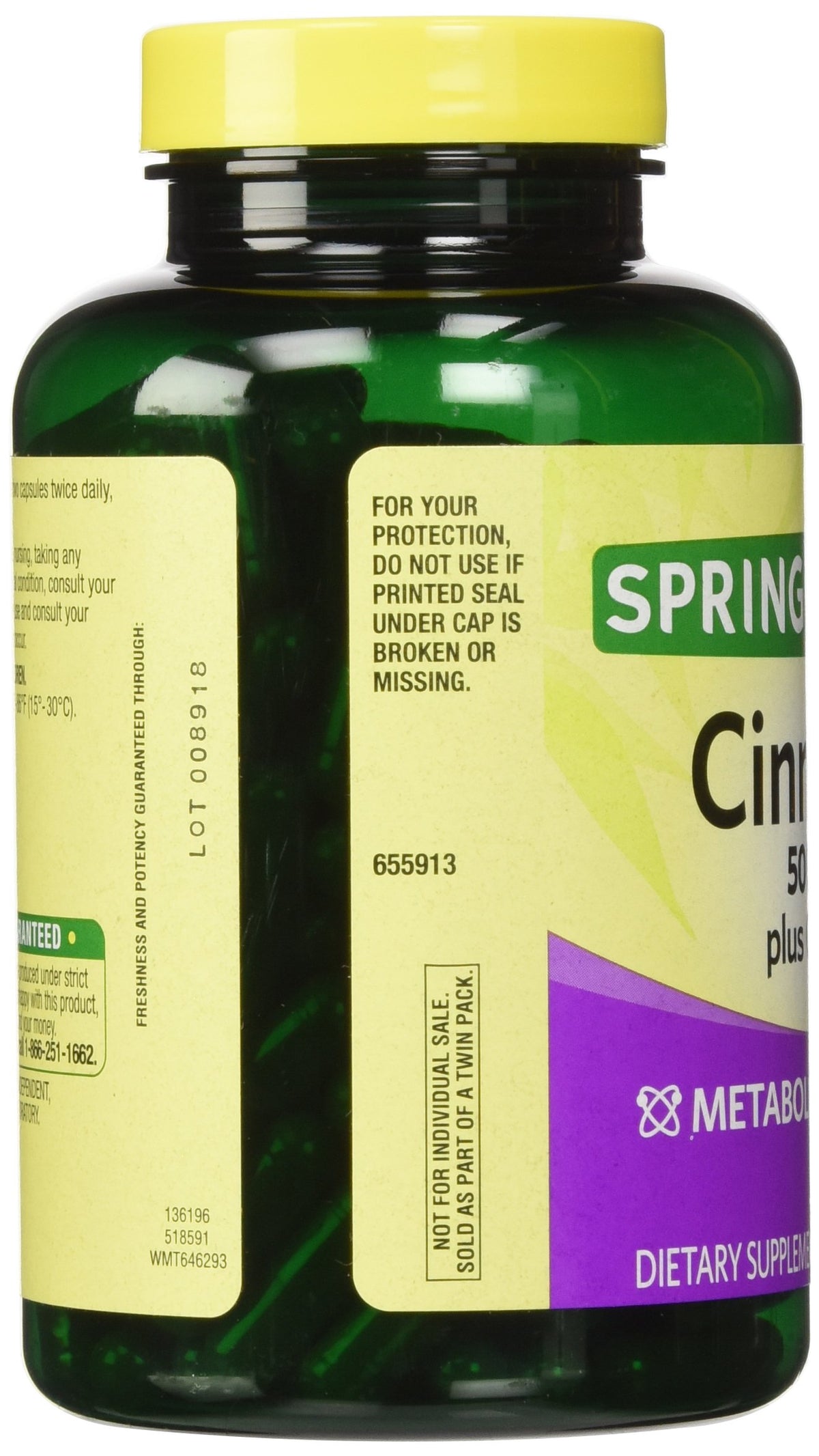 Cinnamon 500mg Plus Chromium 2 Bottles of 180 Capsules Z20720