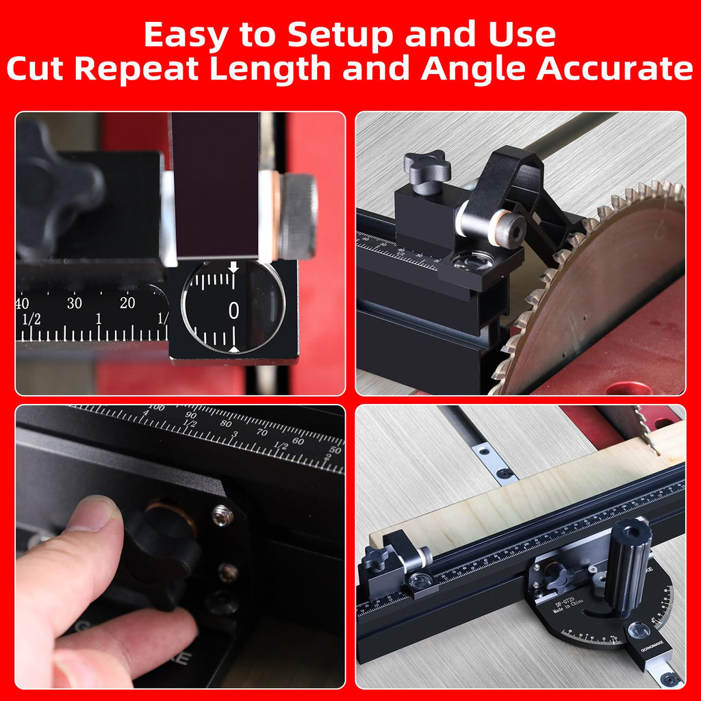 Compact Table Saw Miter Gauge with 14 Inch Fence U317518