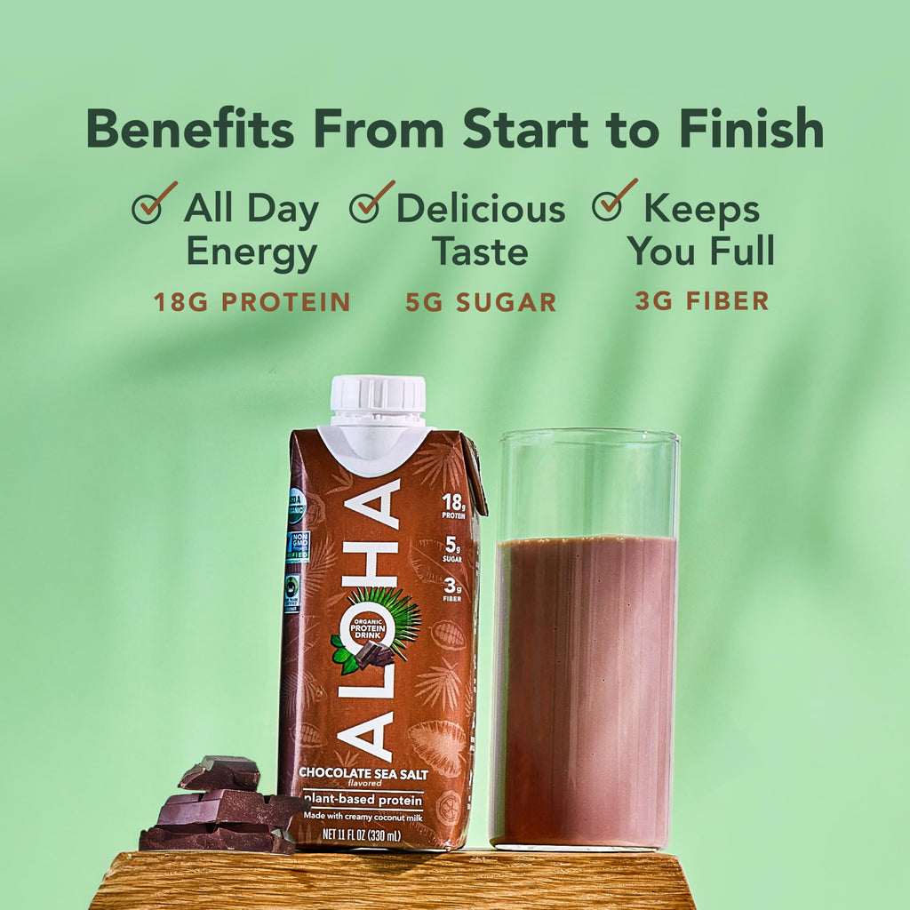 Chocolate Sea Salt Organic Plant Based Protein Drink D400