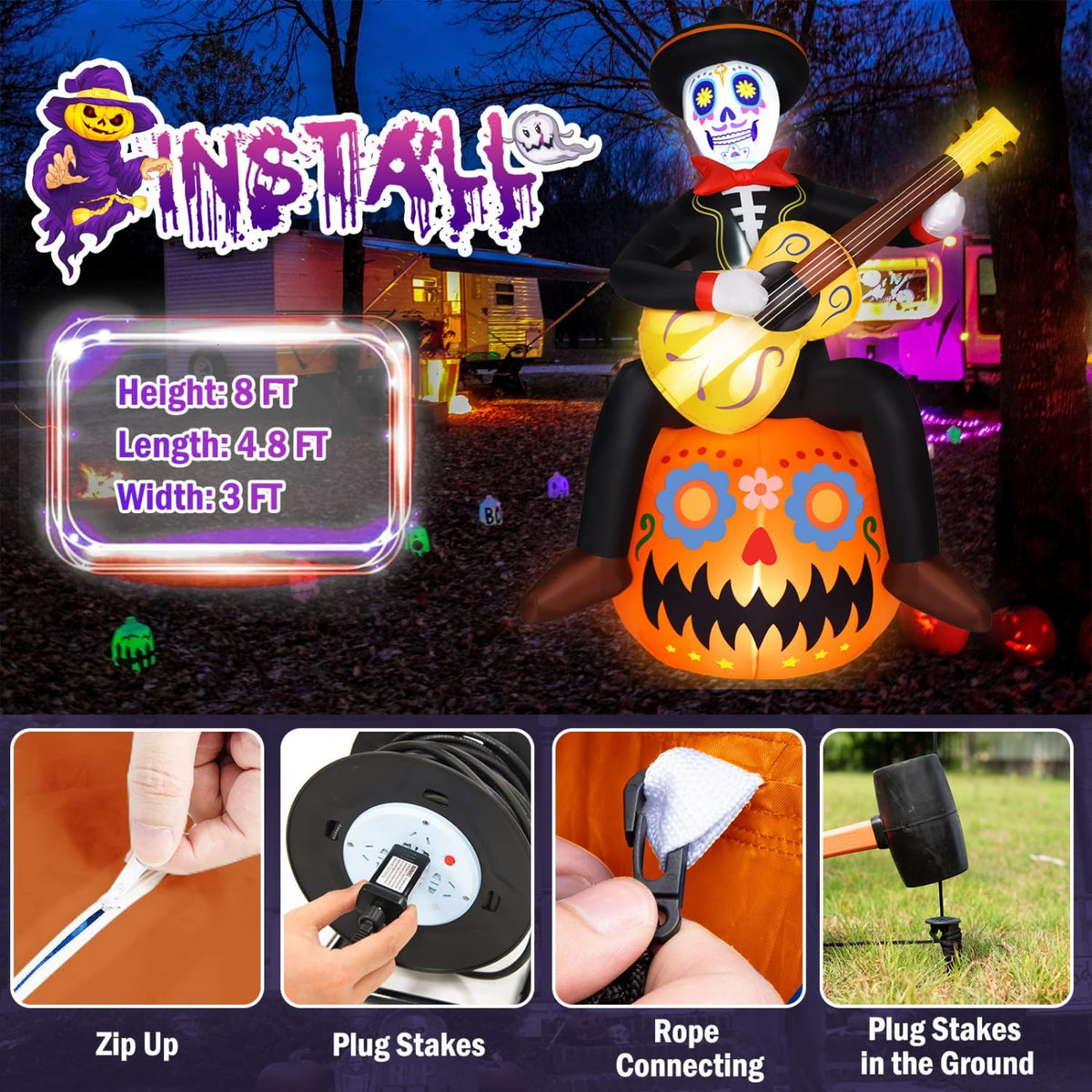 8 FT Outdoor Inflatables Decorations Z353830