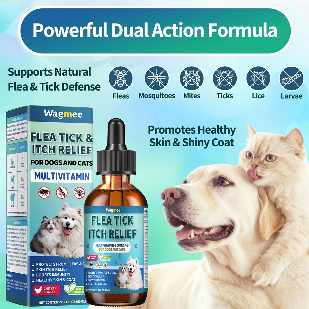 Oral Flea and Tick Prevention Drops 2 fl oz L703363