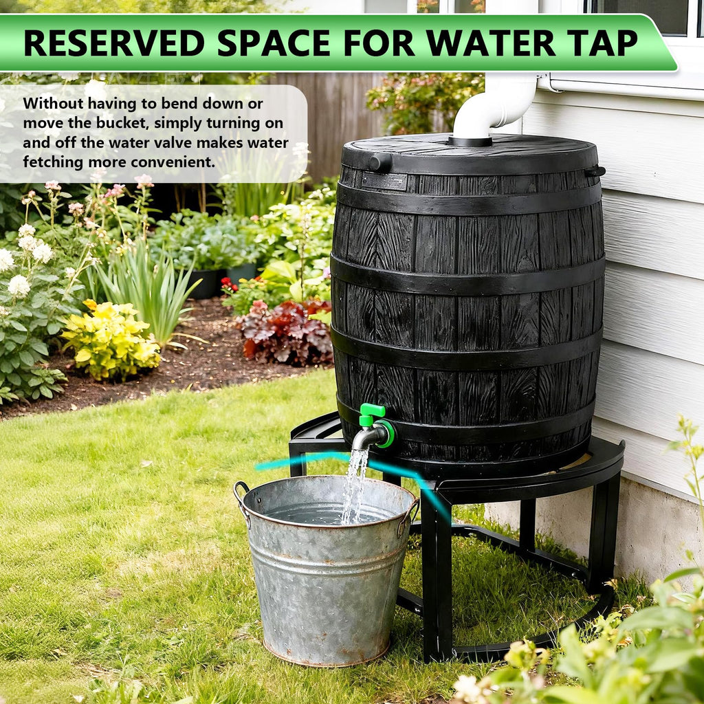 Heavy-Duty Stainless Steel Rain Barrel Stand M55955