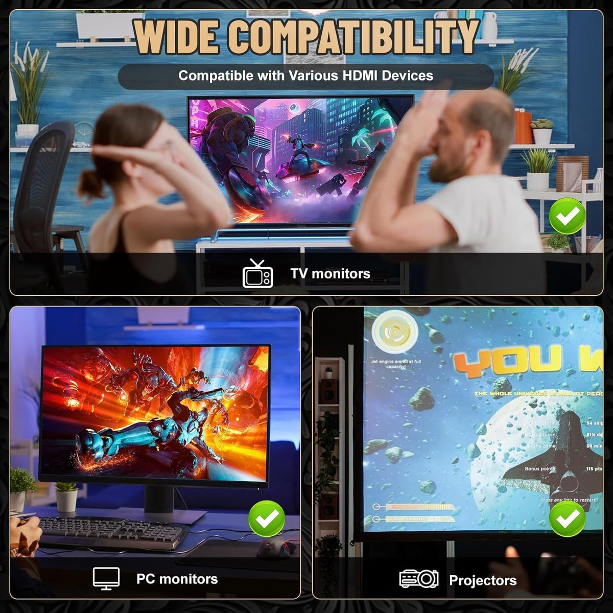 Wireless Plug and Play Retro Game Console with 20000+ Games and Dual 2.4G Wireless Controller B38079