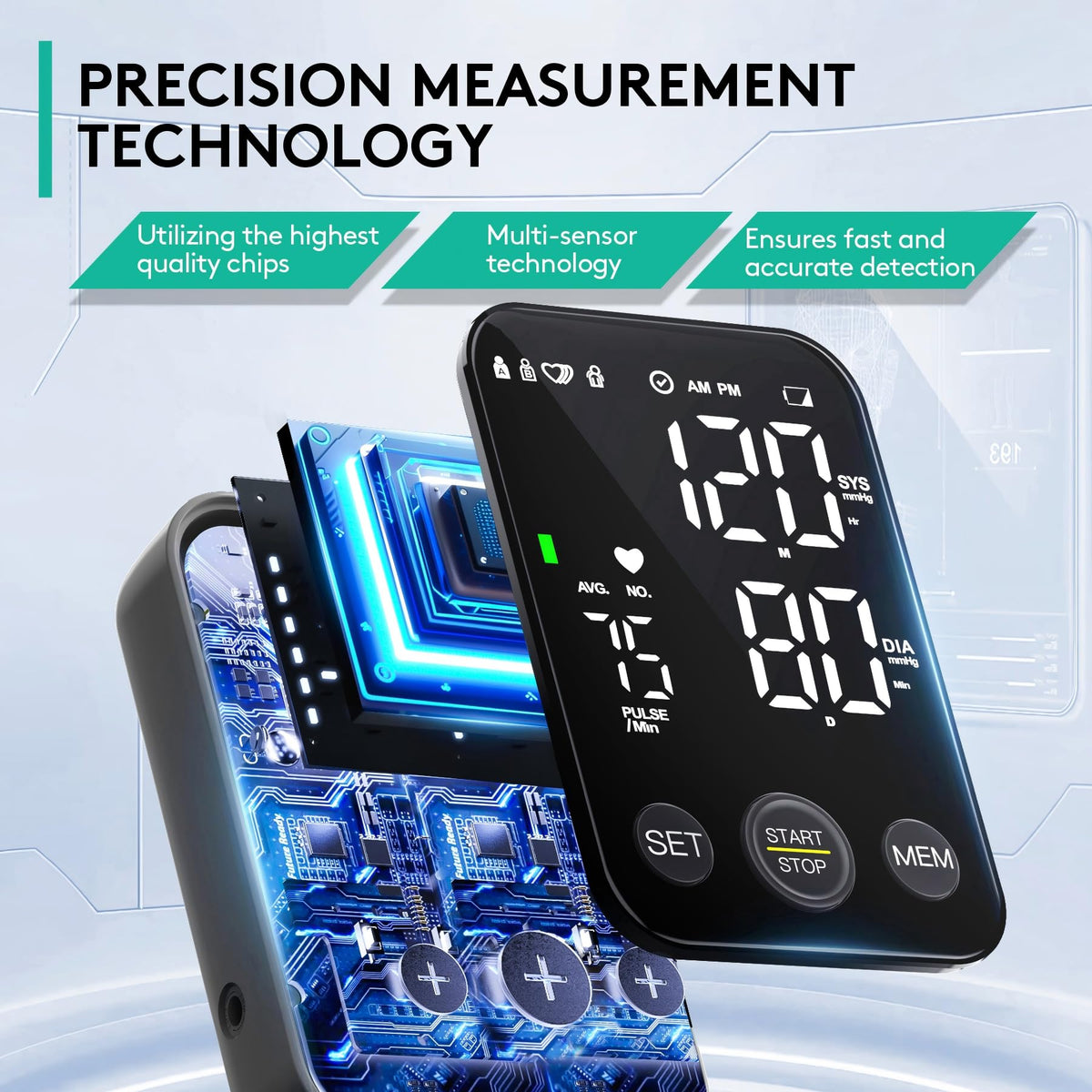 FDA Cleared Blood Pressure Monitor Upper Arm C425