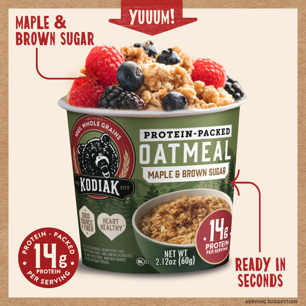 Instant Protein Maple & Brown Sugar Oatmeal, 2.12oz (Pack of 12) H5833