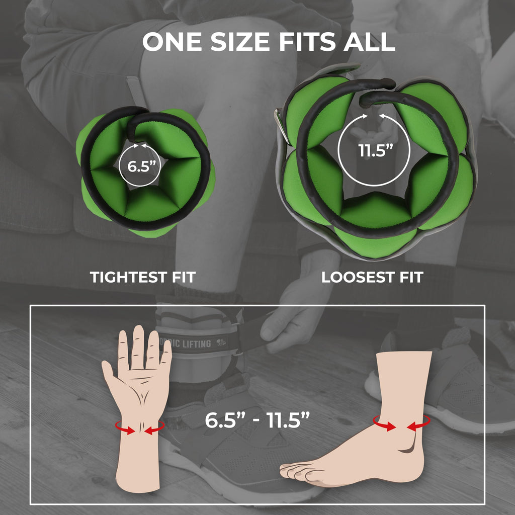 Adjustable 5lb Ankle Weights (1 Pair) N29388