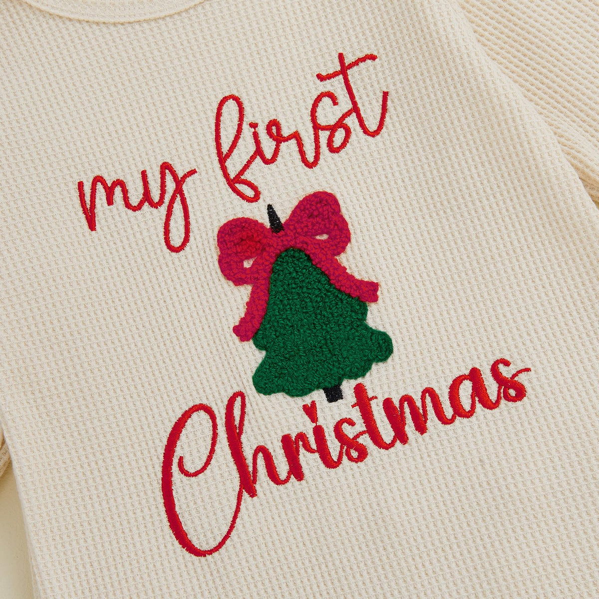 My First Christmas Baby Girl Onesie Long Sleeve Romper Headband J76365