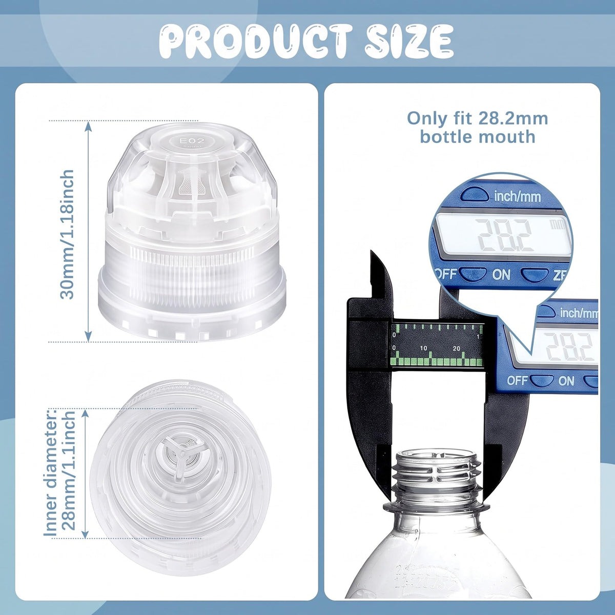 30 Pcs Replacement Sport Bottle Caps W530871