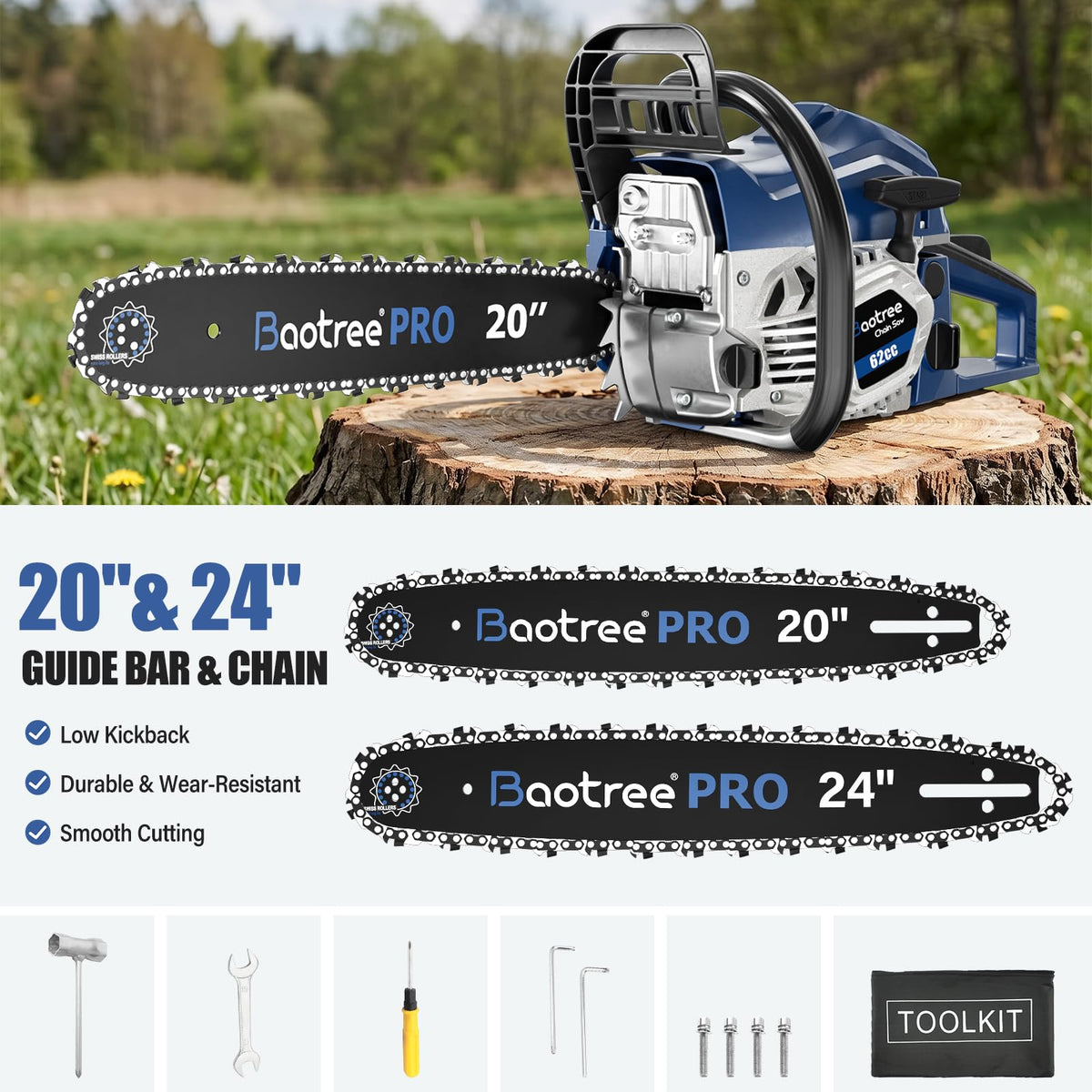 20 & 24 Inch Gas Chainsaw H168