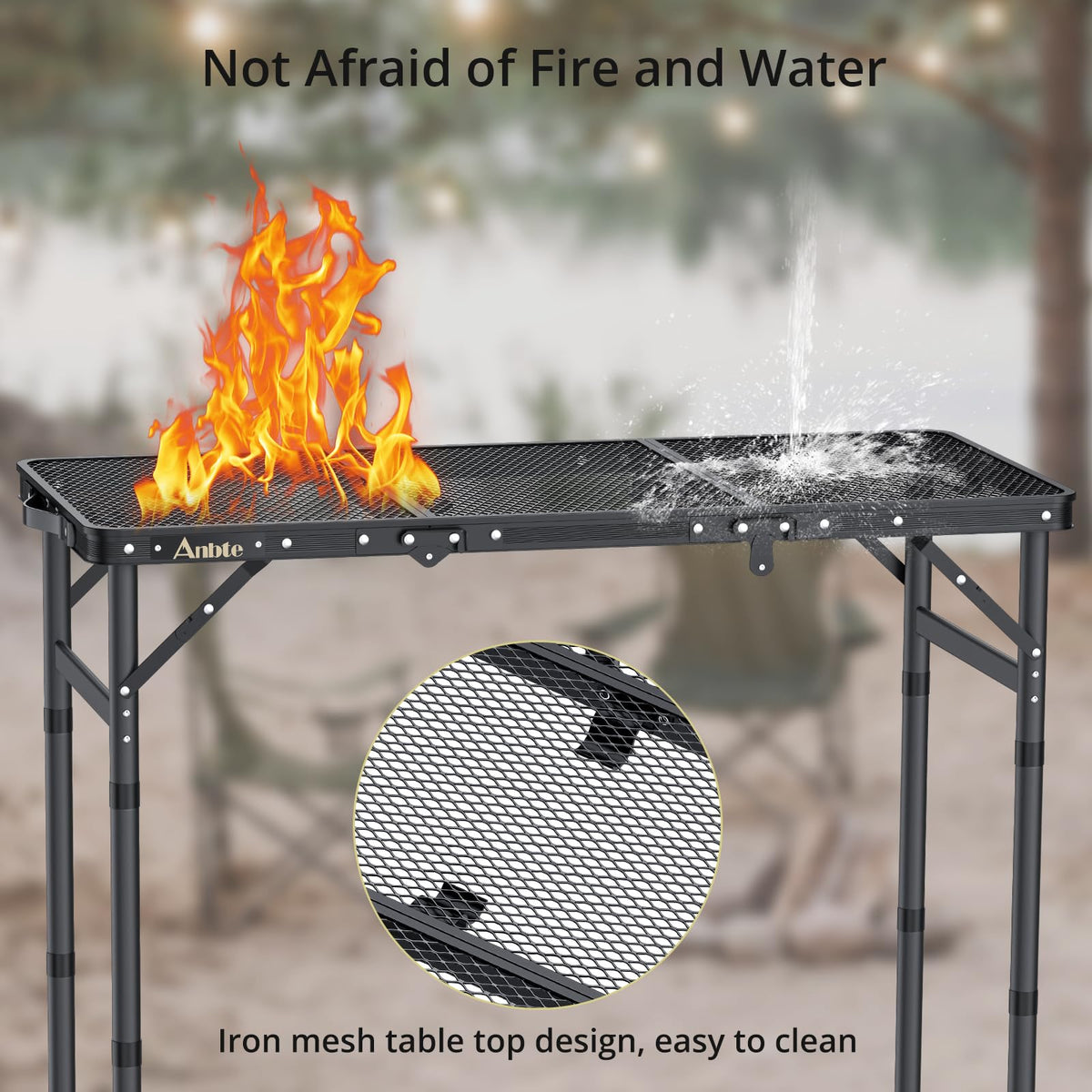 Folding Aluminum Camping Table 3 ft U348