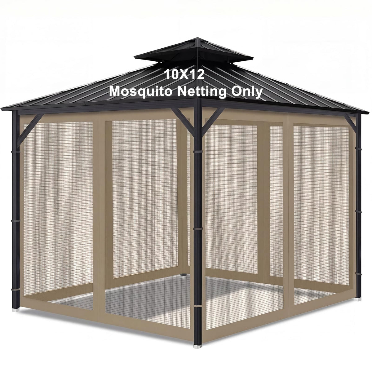 10x12 4-Panel Mosquito Netting Sidewall with Zipper G2883