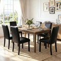 Black PU Leather Dining Chairs Set of 6 C6514