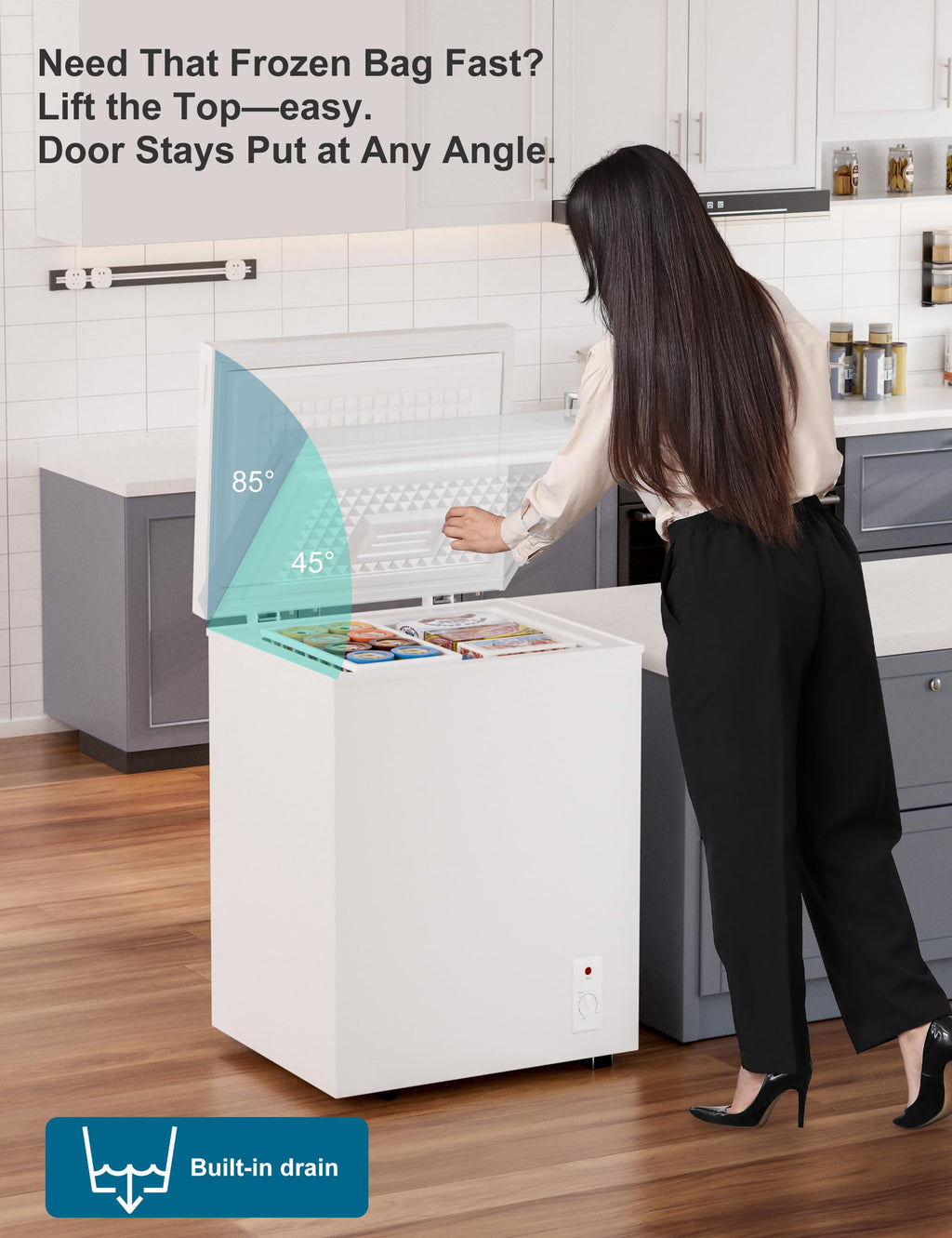 2.5 Cu.Ft White Chest Freezer E1513