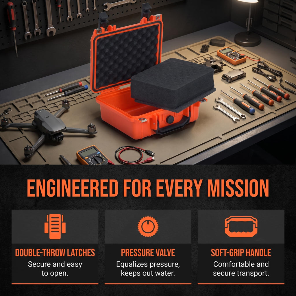 Portable IP67 Waterproof Protective Case with Customizable Foam O1967