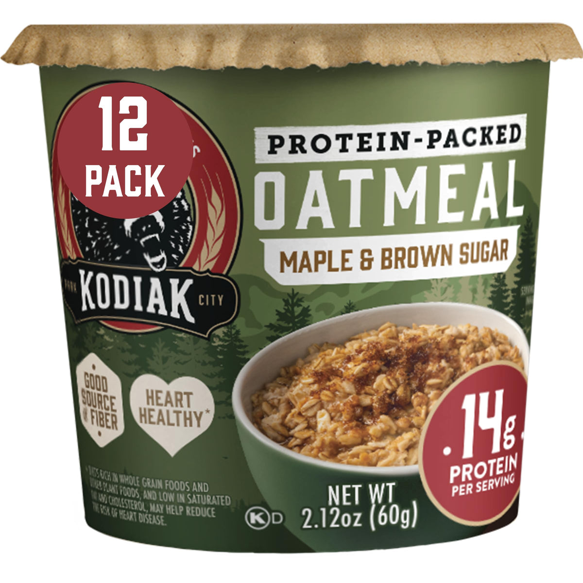 Instant Protein Maple & Brown Sugar Oatmeal, 2.12oz (Pack of 12) H5833