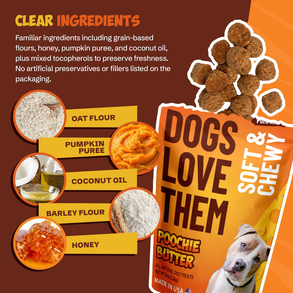 Soft & Chewy Pumpkin Dog Treats 8oz 2 Pack Q805565