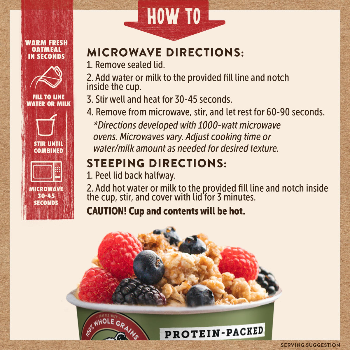 Instant Protein Maple & Brown Sugar Oatmeal, 2.12oz (Pack of 12) H5833