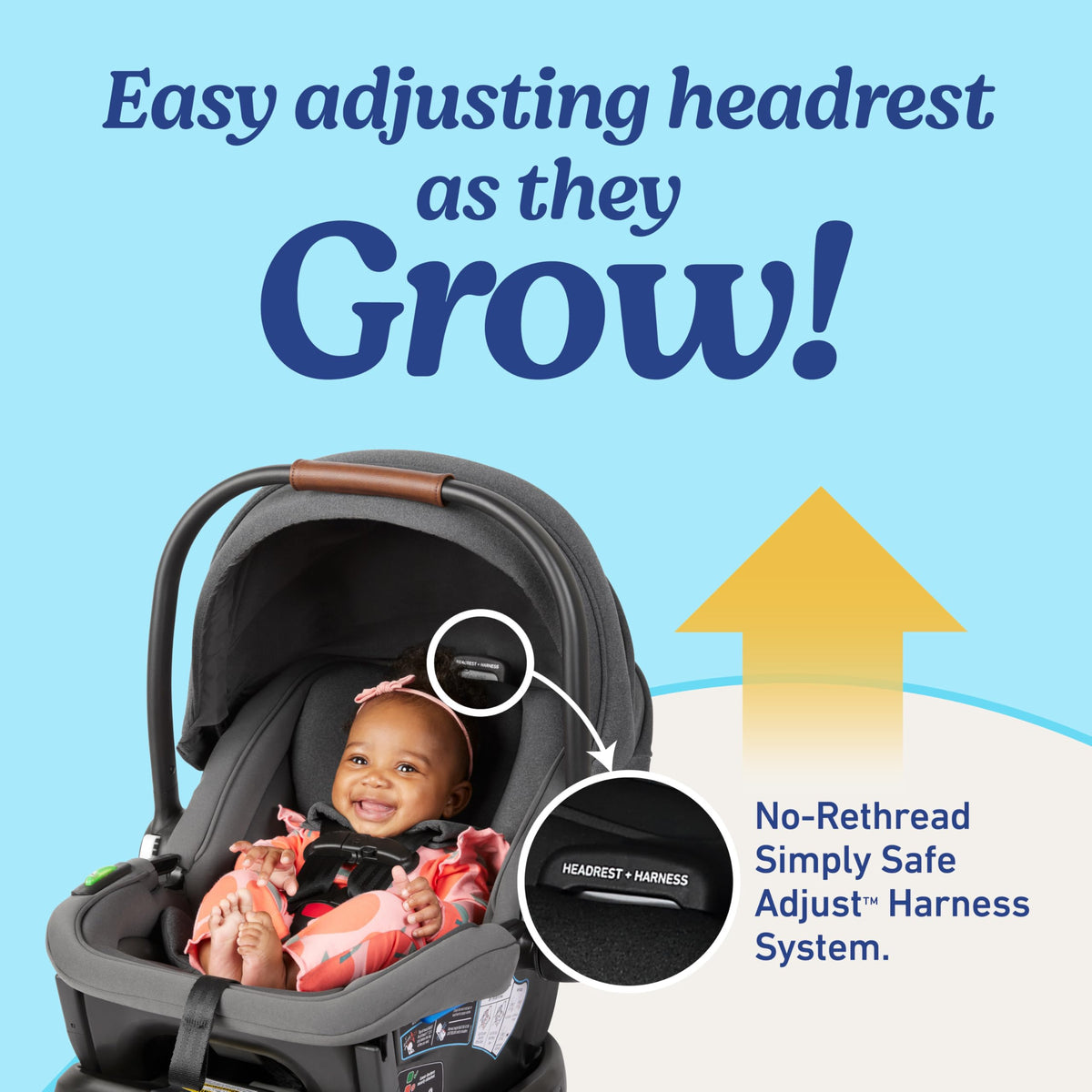 Infant Car Seat with Canopy, Rear Facing, Lightweight N24431