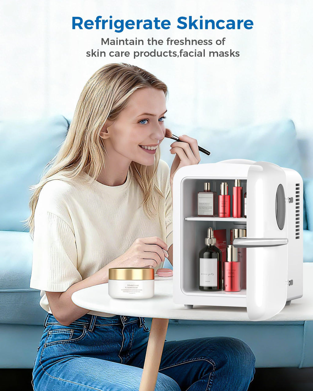 White Mini Fridge D360