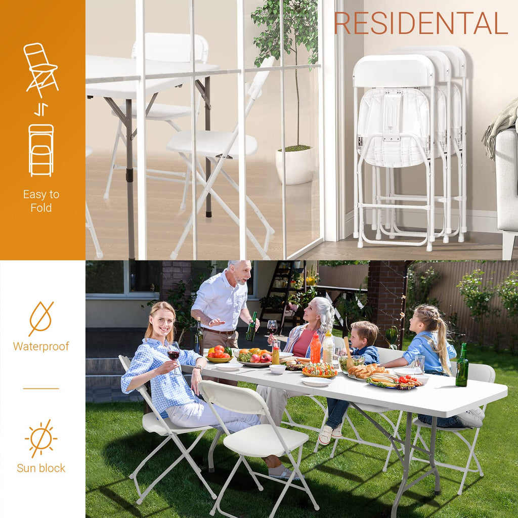 White 10 Pack Folding Chair X354