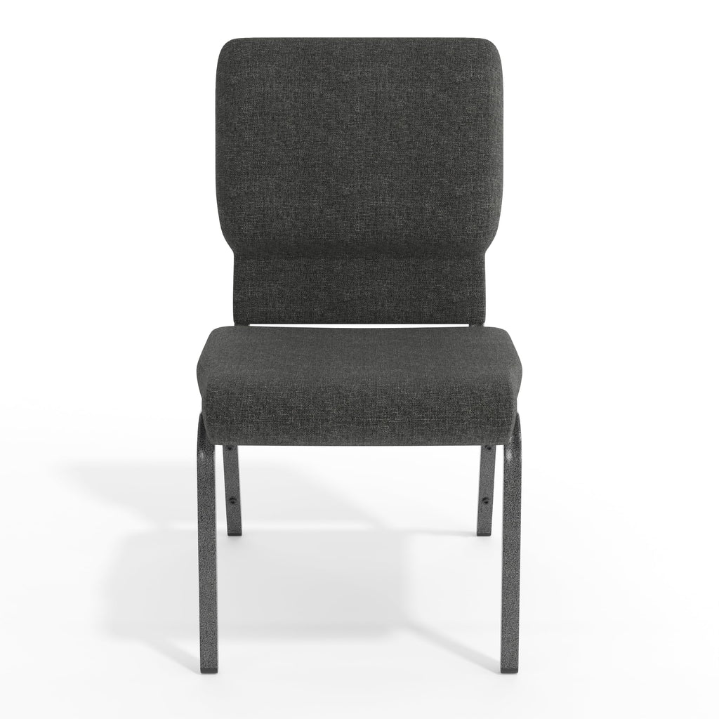 Dark Gray Fabric Stacking Church Chair 4 Pack P323632