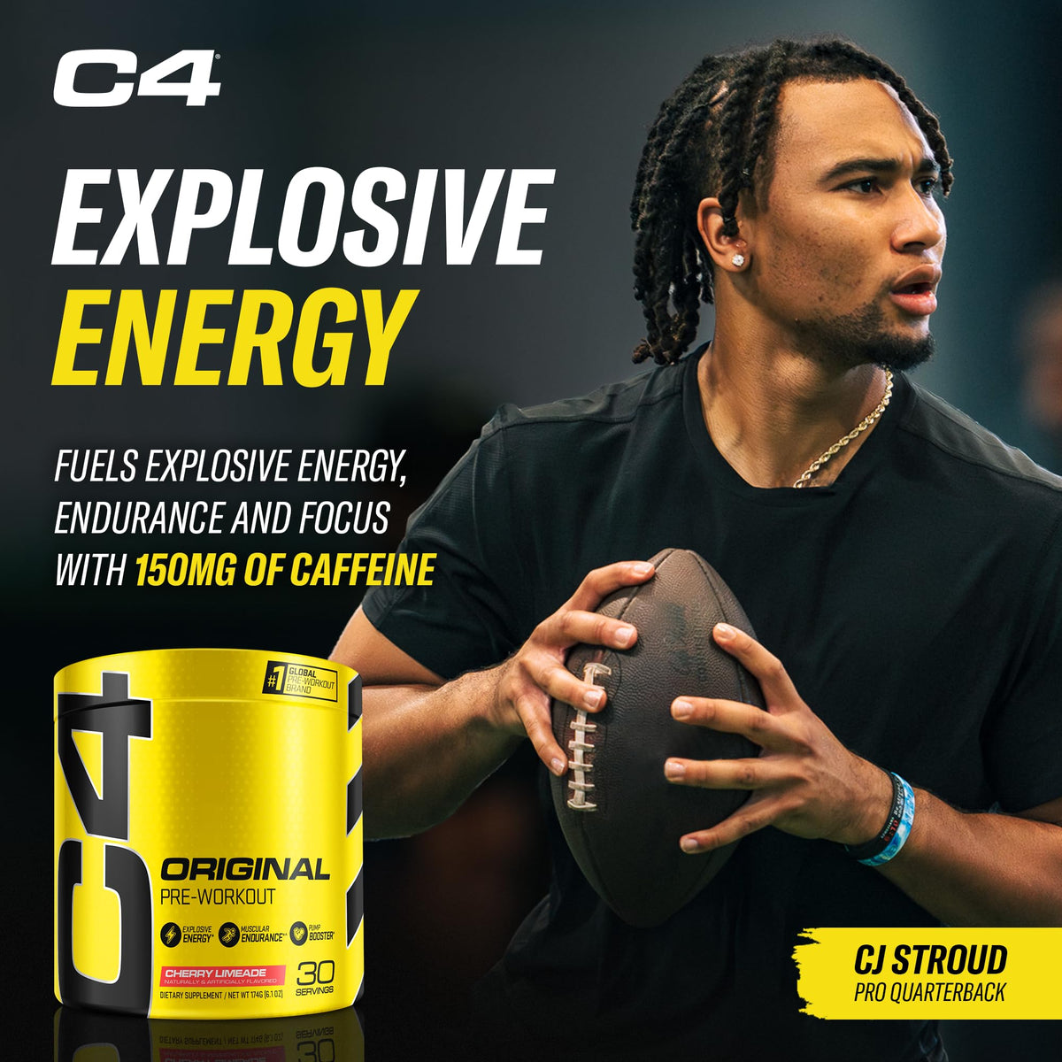 Pre Workout 150mg Caffeine 30 Servings K8642