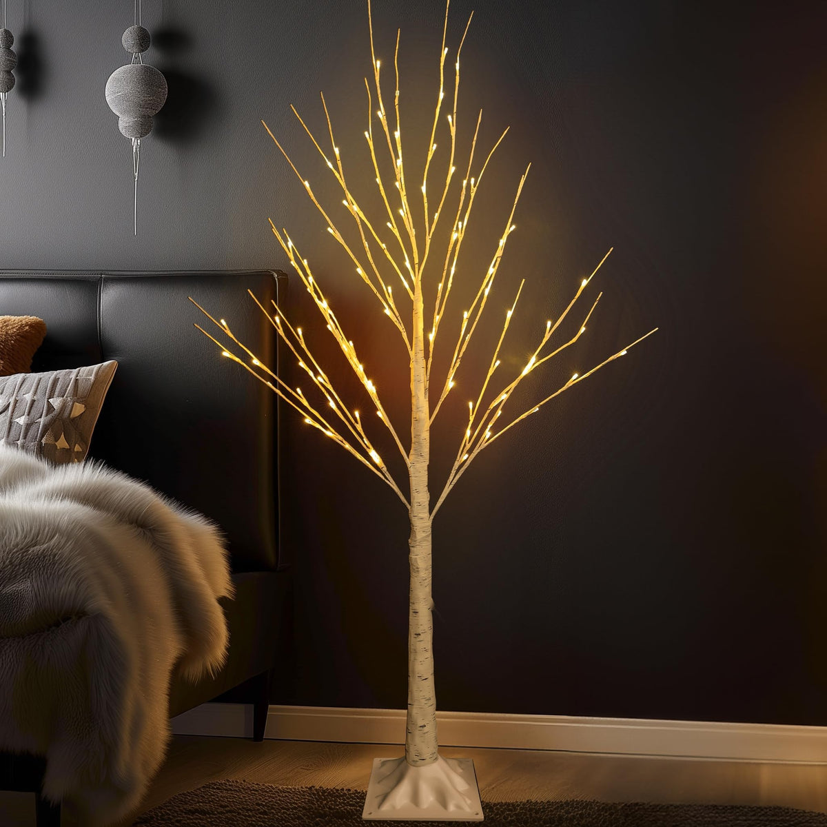 Light up Birch Tree 3 Pack Pre lit Christmas Tree Q1454