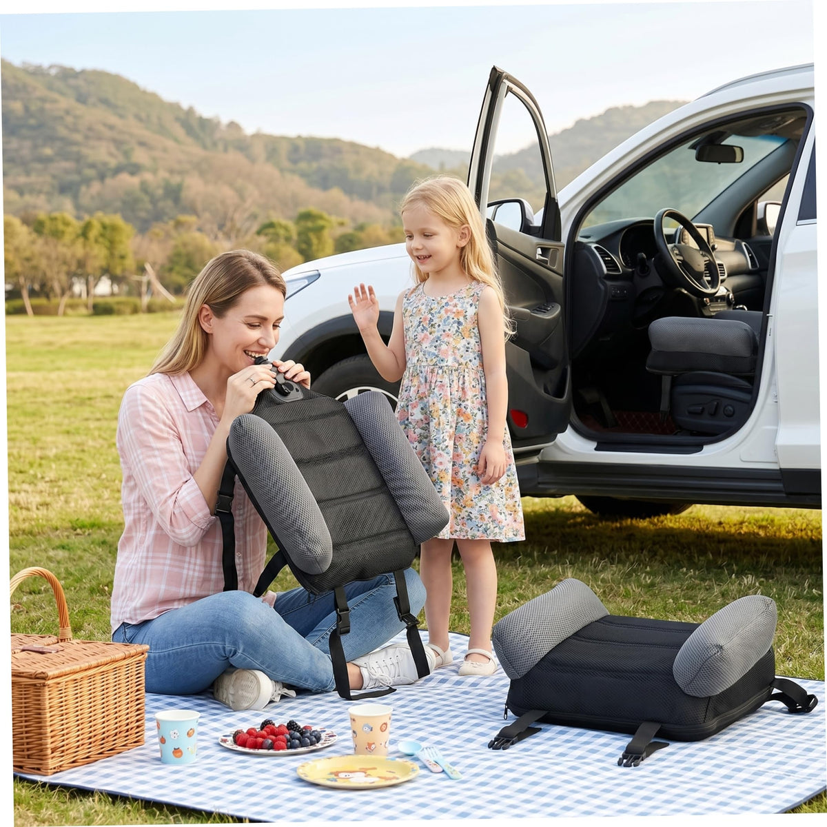 Backless Inflatable Portable Booster Seat J71039