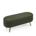 Green Oval Storage Ottoman Bench M7979