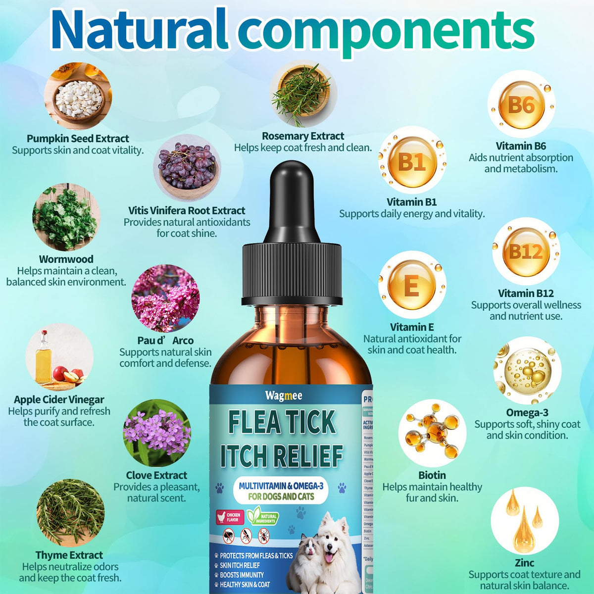 Oral Flea and Tick Prevention Drops 2 fl oz L703363