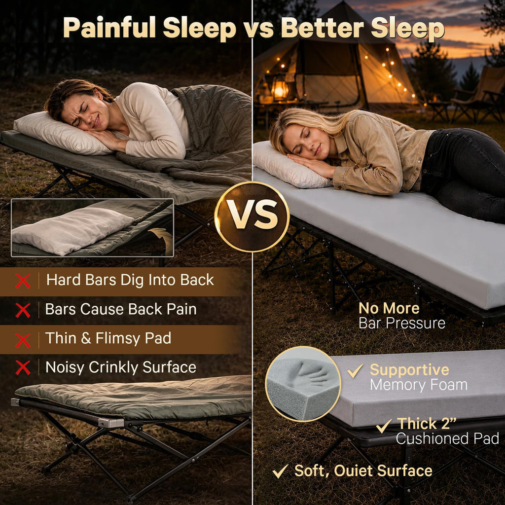 2 Inch Memory Foam Camping Cot Pad J3150