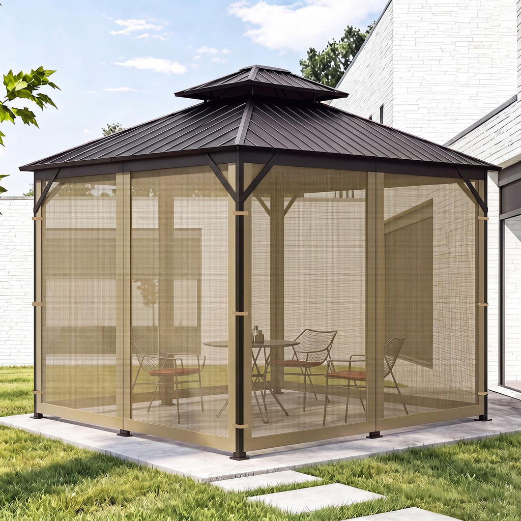 10x12 4-Panel Mosquito Netting Sidewall with Zipper G2883