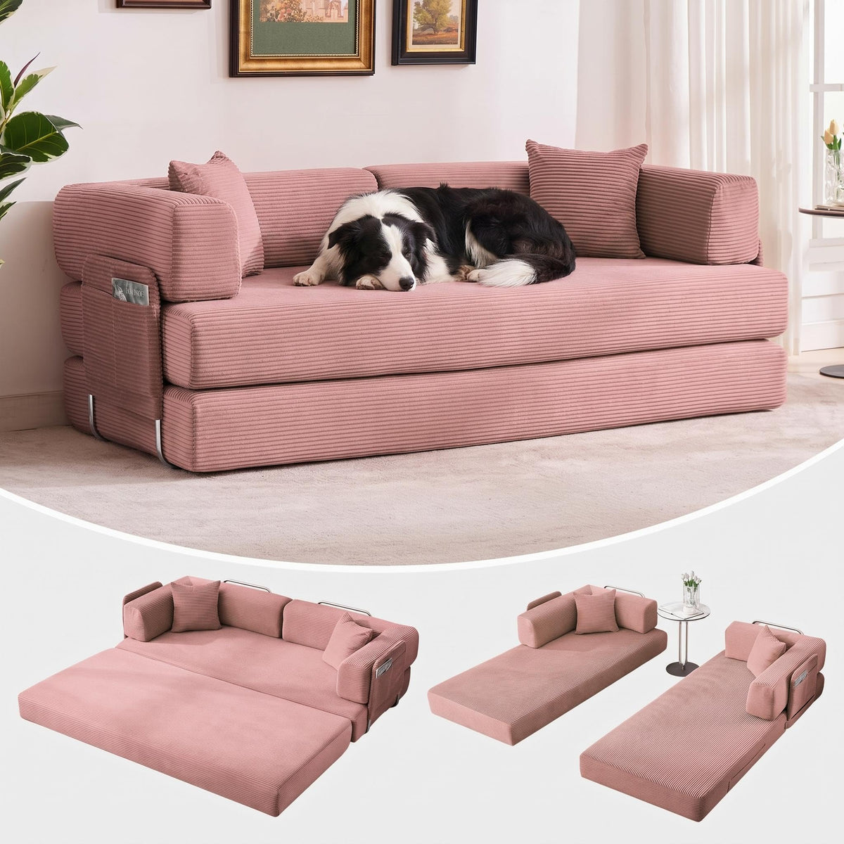 5-in-1 Convertible Sleeper Sofa Bed F109696