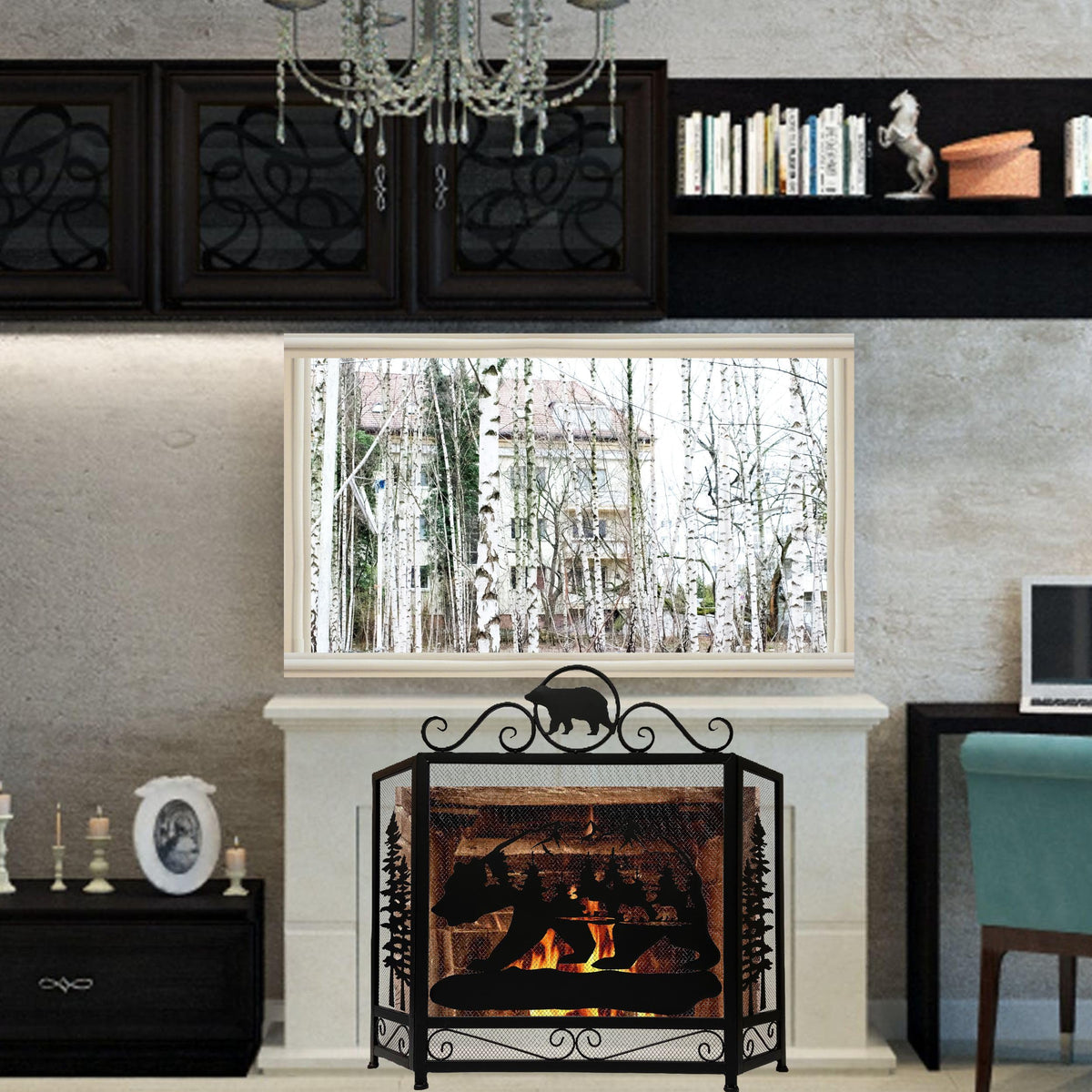 3-Panel Fireplace Screen R350