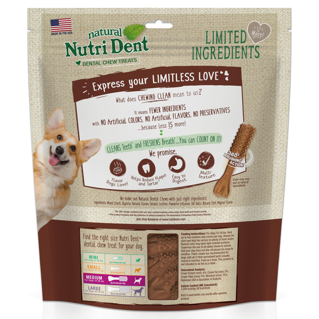 Filet Mignon Flavor Dog Dental Treats 40 Count S8582