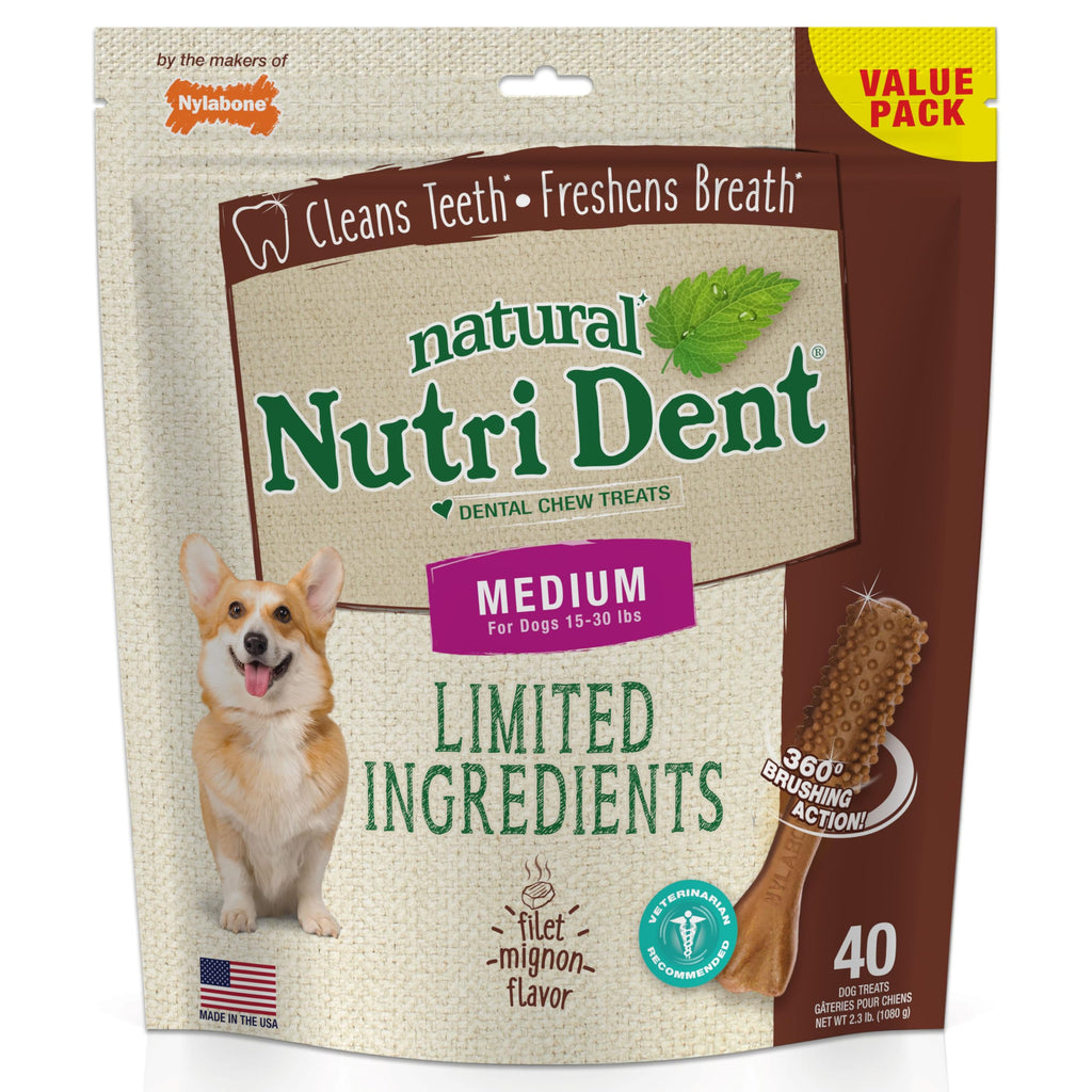 Filet Mignon Flavor Dog Dental Treats 40 Count S8582