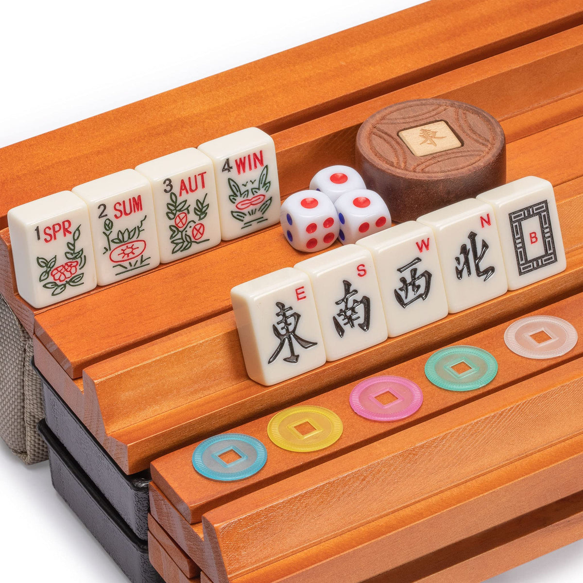 American Mahjong Set with Soft Case, Racks, Coins, Dice F966880