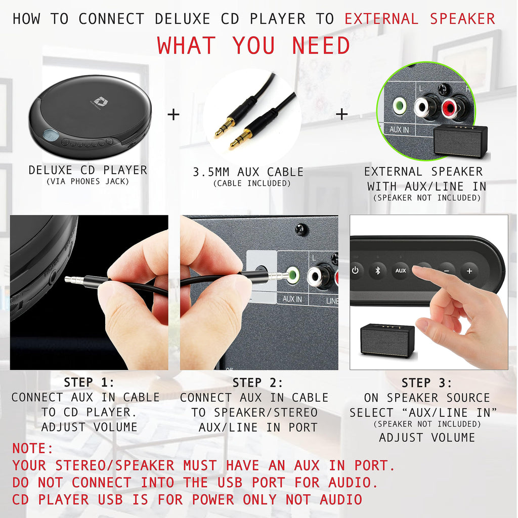 Portable CD Player with 60 Second Anti Skip D4740