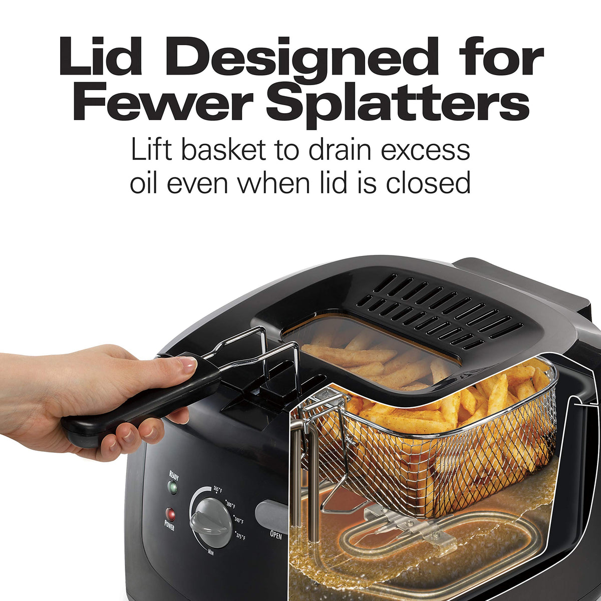 Cool Touch Electric Deep Fryer with Basket K11855