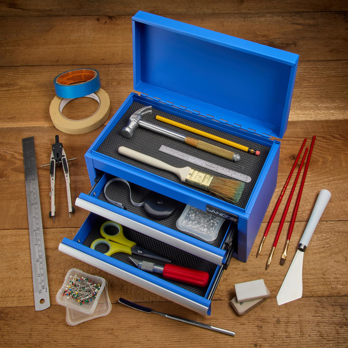 Blue Metal Tool Chest with 2 Drawers X96786