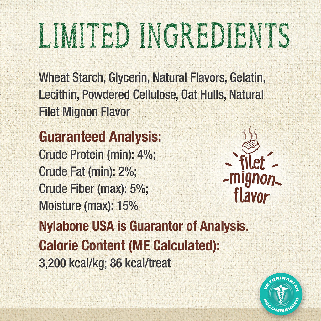 Filet Mignon Flavor Dog Dental Treats 40 Count S8582