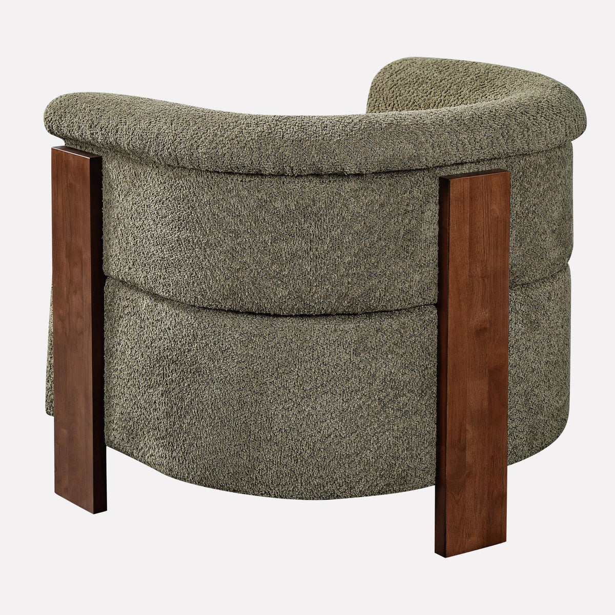 Boucle Upholstered Barrel Chairs Set of 2 E456888